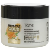 Mascarilla antiencrespamiento cabellos finos Miracle Gold