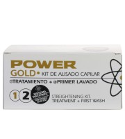 Kit profesional de alisado individual (Tratamiento + Primer lavado) Power Gold