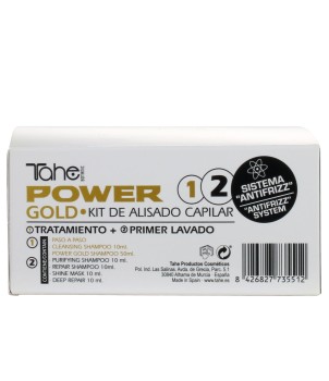 Kit profesional de alisado individual (Tratamiento + Primer lavado) Power Gold shampoo