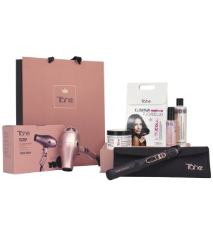 Pack especial: Secador oro rosa Compact Hair Dryer + Plancha Millenium Pro 4.0 + Champú + Mascarilla + Serum K-GLICOLIC