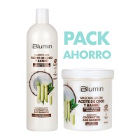 Pack Champú + Mascarilla Aceite de Coco y Bambú orgánico