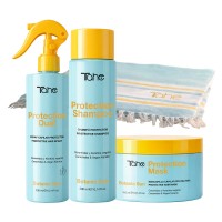 Pack champú + spray capilar + mascarilla capilar + toalla