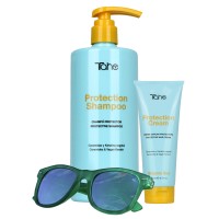 Pack champú + crema capilar + gafas