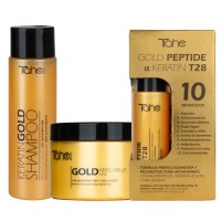 Pack Botanic Gold: Champô 300 ml   Máscara 300 ml   Sérum T28 Peptide