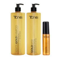 Pack Botanic Gold XXL: Champú + Mascarilla + Sérum Keratin Gold
