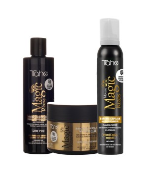 Pacote para cabelos finos: Champô Low Poo   Máscara intensiva 3 em 1   Espuma capilar antiencrespamiento