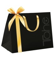 Bolsa de papel negro y oro
