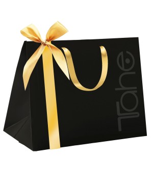 Bolsa de papel negro y oro