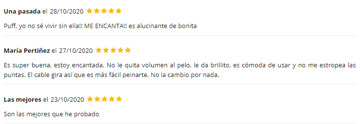 Opiniones clientes plancha Thermostyling