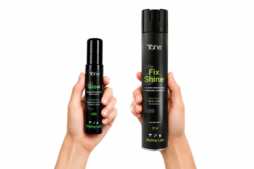 Sérum glow y laca Fix Shine Styling Lab de Tahe
